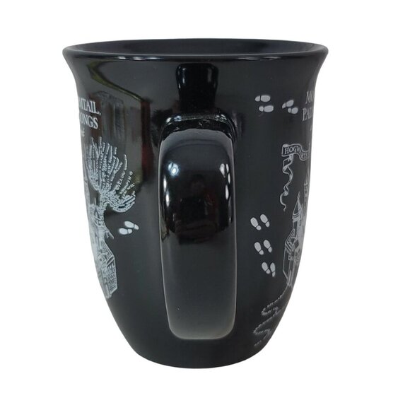 Harry Potter Hogwarts Marauder's Map Mug Black 16oz Footprints Proud To Present - Picture 6 of 11